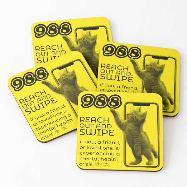 Item preview, Yellow Cute, Fuzzy Kittens Against Suicide designed and sold by 1Felinophile.