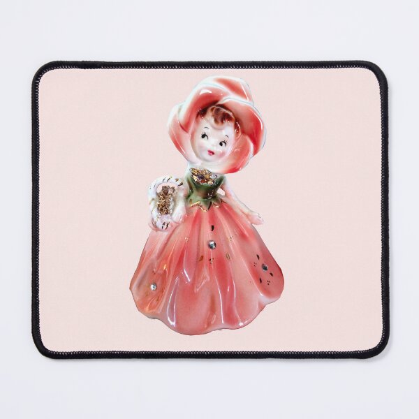 Item preview, Vintage Pink Rose Girl designed and sold by The kitschy Citrus.