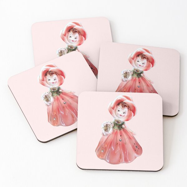 Item preview, Vintage Pink Rose Girl designed and sold by The kitschy Citrus.
