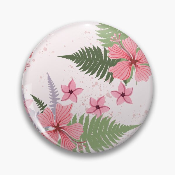 Item preview, Tropical hibiscus and plumeria in watercolor designed and sold by thealohastudios.