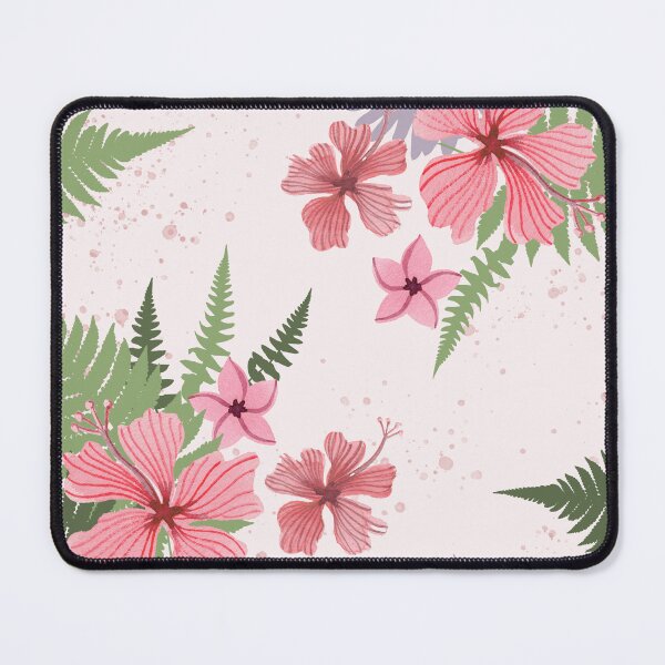 Item preview, Tropical hibiscus and plumeria in watercolor designed and sold by thealohastudios.