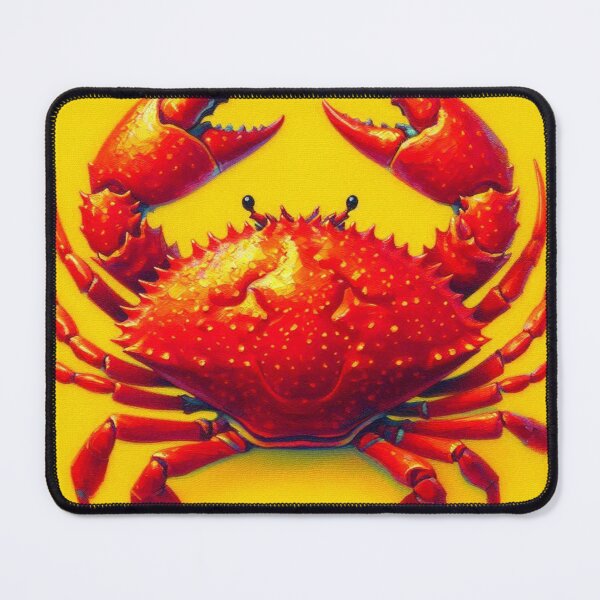 Item preview, Red Crab On Yellow Kitchen Restaurant Wall Decor designed and sold by CL JOHNSON.