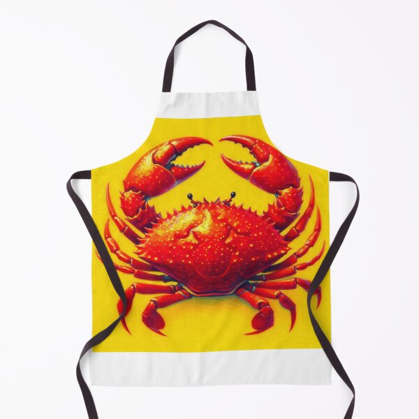 Item preview, Red Crab On Yellow Kitchen Restaurant Wall Decor designed and sold by CL JOHNSON.