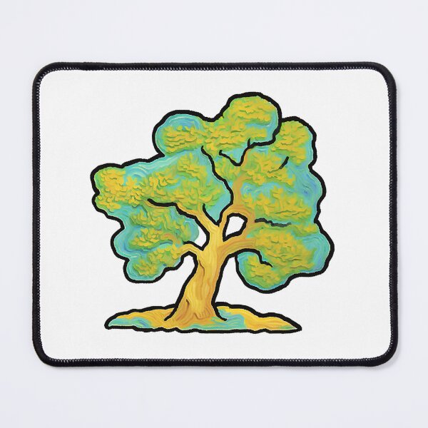 Item preview, Majestic Tree Art | Vibrant Nature Design | Green and Yellow Abstract Tree" designed and sold by Epic--Art.