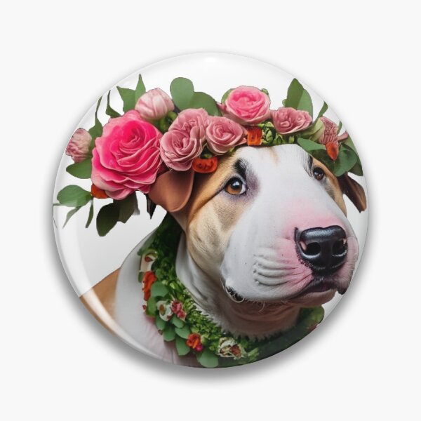 Item preview, Floral Bull Terrier  designed and sold by SmARTNiki.