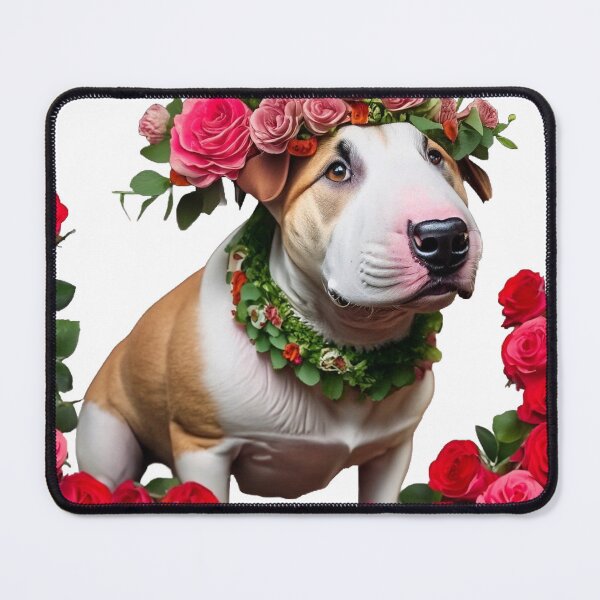 Item preview, Floral Bull Terrier  designed and sold by SmARTNiki.
