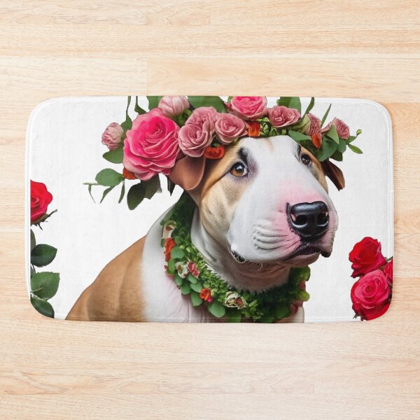 Item preview, Floral Bull Terrier  designed and sold by SmARTNiki.