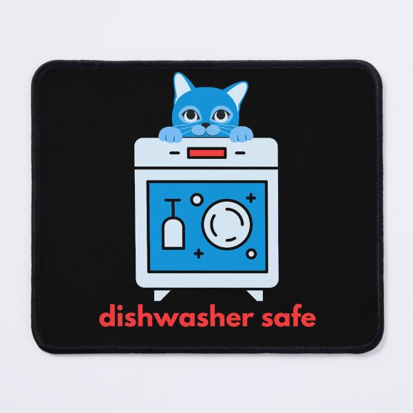 Item preview, Dishwasher Safe With Funny Blue Cat designed and sold by LadyGoodwill.