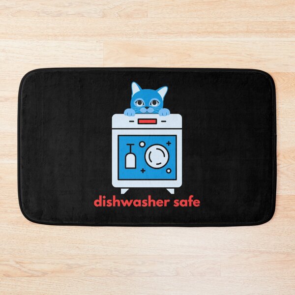 Item preview, Dishwasher Safe With Funny Blue Cat designed and sold by LadyGoodwill.