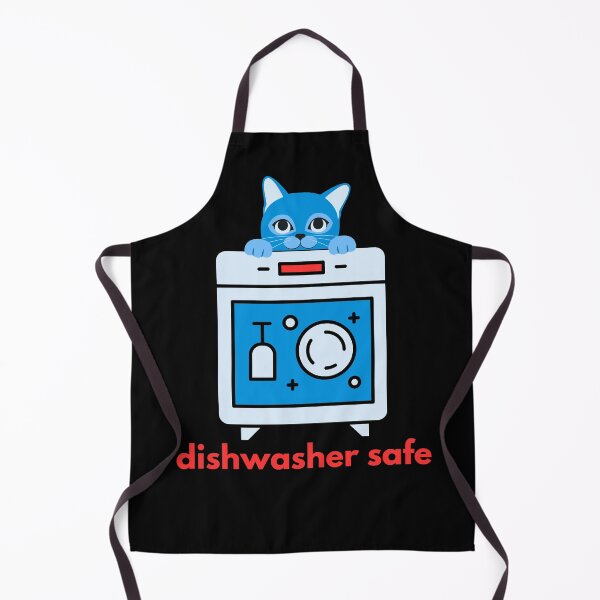 Item preview, Dishwasher Safe With Funny Blue Cat designed and sold by LadyGoodwill.