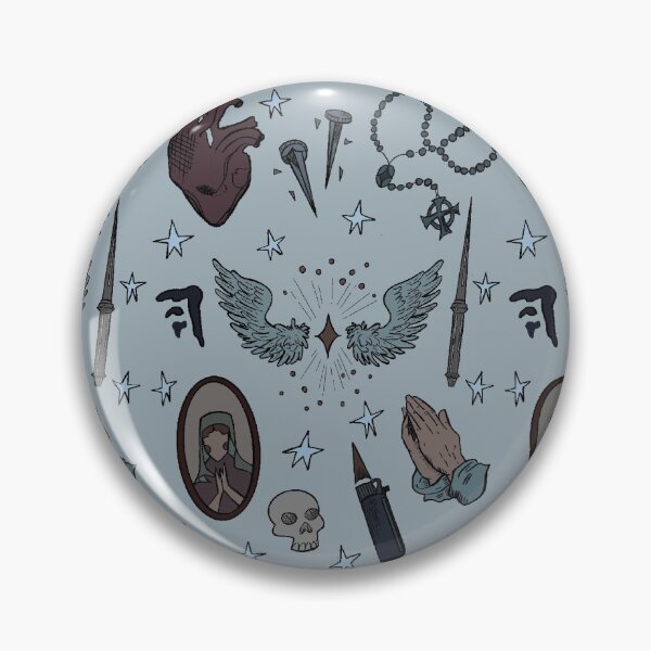 Item preview, Supernatural Symbols Pattern Blue designed and sold by my-starco-life-.