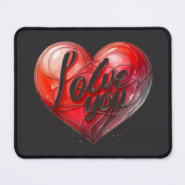 Item preview, Large Red 3D Heart with 'I Love You' in English ,   designed and sold by PaintMeWorld.
