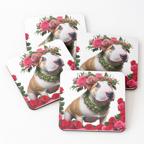Item preview, Floral Bull Terrier  designed and sold by SmARTNiki.