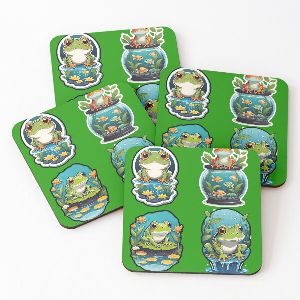 Item preview, Frogs in the pond colorful children's drawing designed and sold by Elnica.