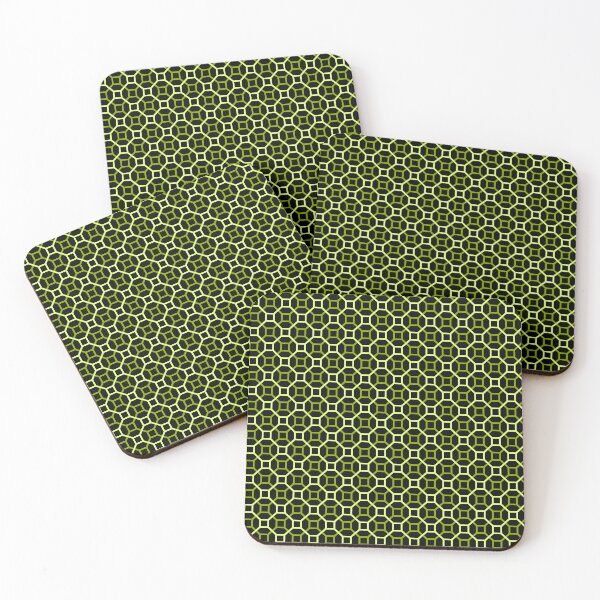 Item preview, Green & Yellow Multicolor Diamonds Octagons Linked Party Pattern designed and sold by Alchemy-A-La-G.