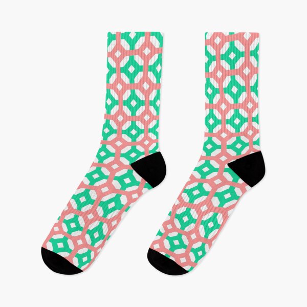 Item preview, Pink & Green Multicolor Diamonds Octagons Linked Party Pattern designed and sold by Alchemy-A-La-G.