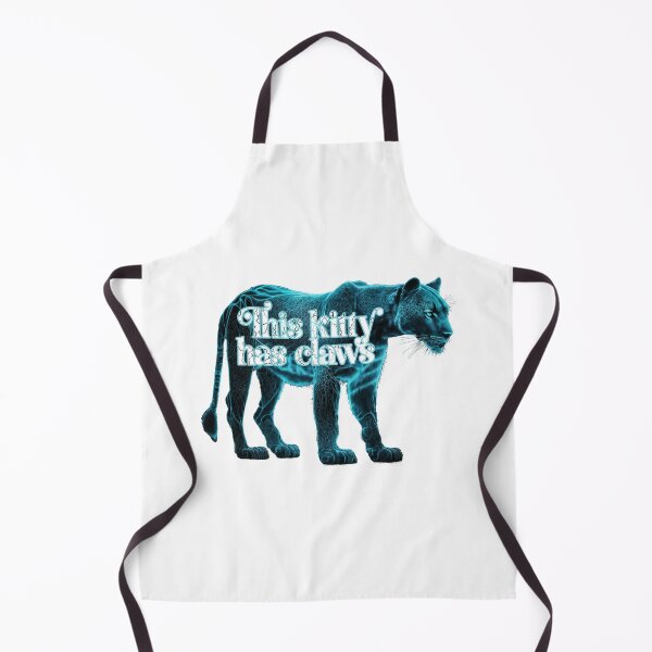 Item preview, This kitty has claws: Blue and black puma with lightening bolts. designed and sold by JoyOfHopeStore.