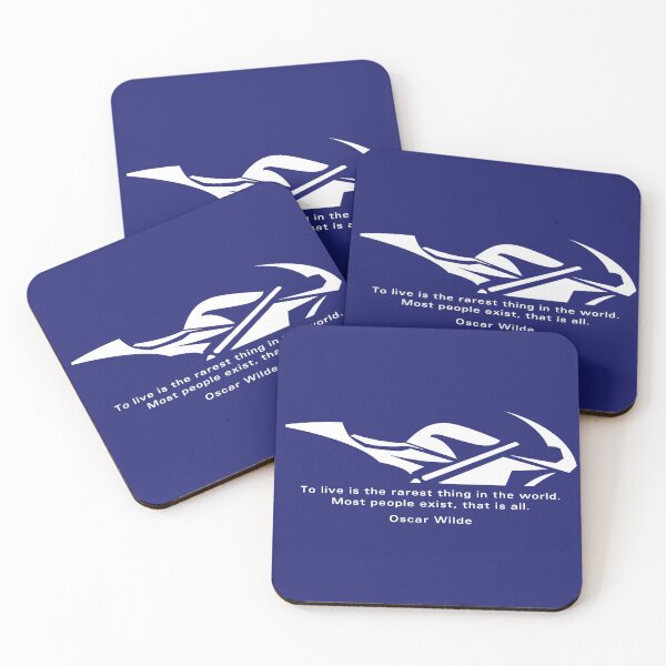 Item preview, Oscar Wilde on Living (white) designed and sold by SweetsAndSavary.