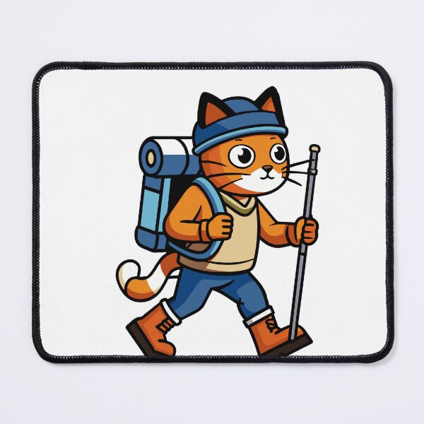 Item preview, Cat Adventurer Explores the Rugged Mountain Trails designed and sold by omerfdln34.