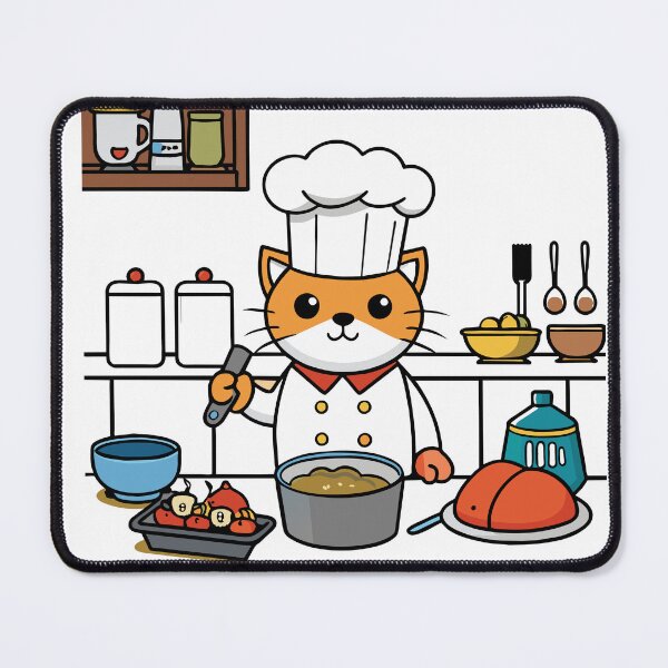 Item preview, Cat Chef Crafting Culinary Delights in a Fancy Restaurant designed and sold by omerfdln34.