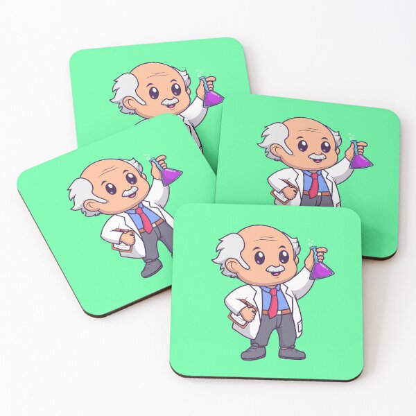 Item preview, "Scientist Man: Cute Cartoon Scientist Holding Chemical Tube" designed and sold by hjian8219.