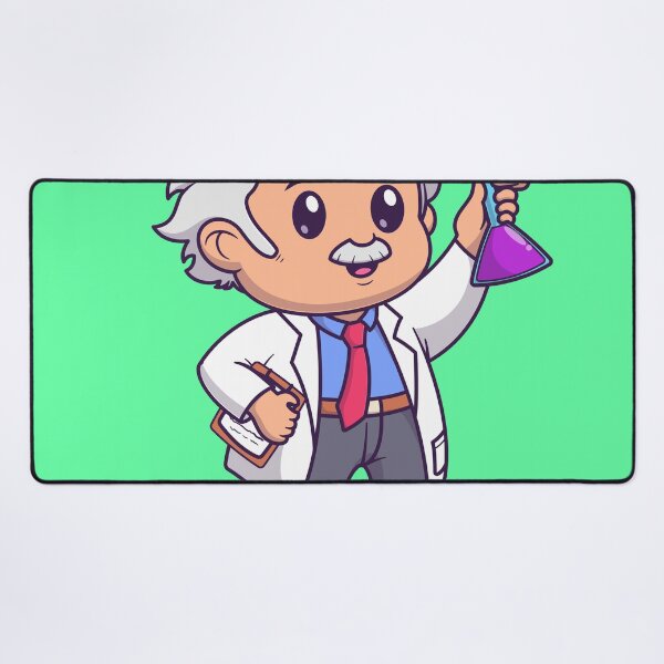 Item preview, "Scientist Man: Cute Cartoon Scientist Holding Chemical Tube" designed and sold by hjian8219.