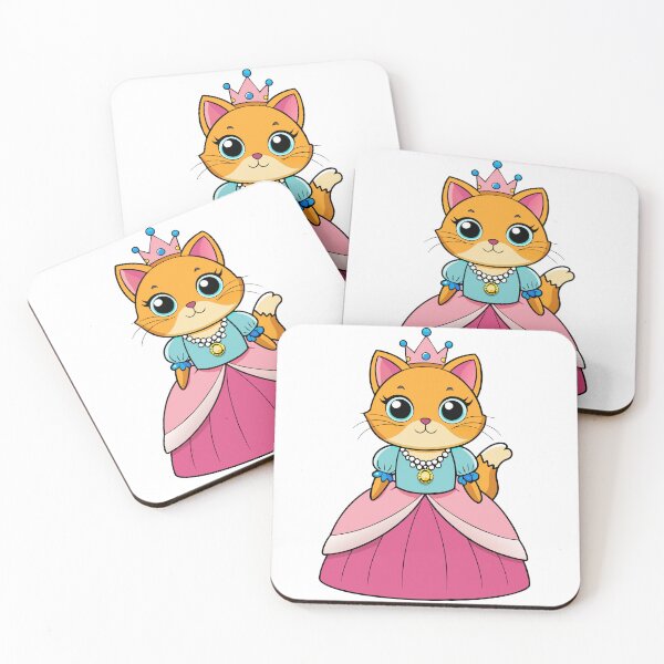 Item preview, Kawaii Cat Princess Graces the Royal Ball in Elegant Attire designed and sold by omerfdln34.