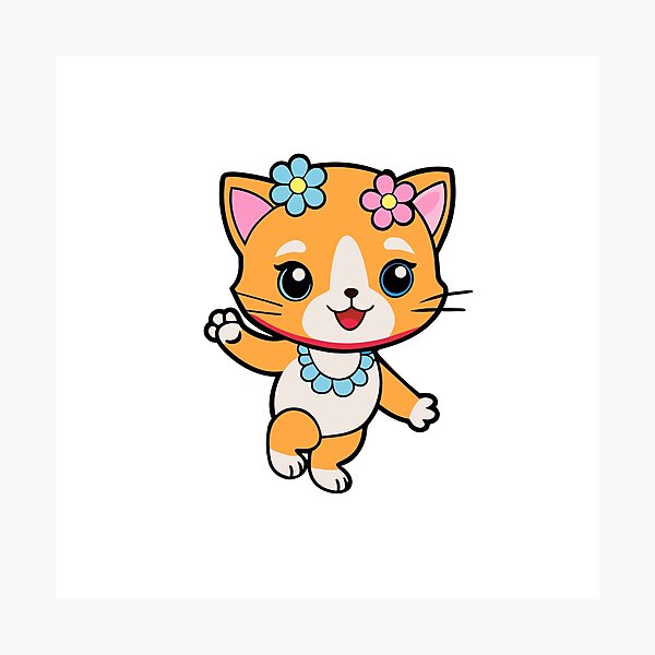 Item preview, Kawaii Cat Rides the Waves with a Big Smile designed and sold by omerfdln34.