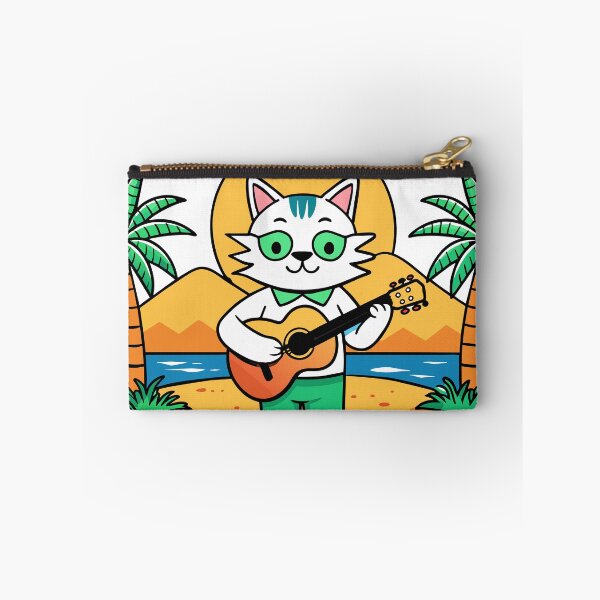 Item preview, Kitty Musician Strums a Ukulele by the Beach designed and sold by omerfdln34.