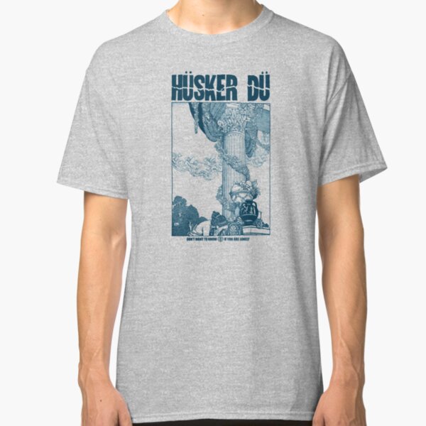 ✅ Hüsker Dü - Logo Big - Grant Hart - Navy Blue Classic T-Shirt