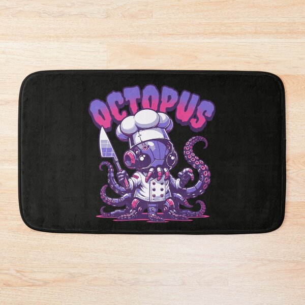 Item preview, Chef Octopus with Knife and Recipe Card designed and sold by IdeasDream.