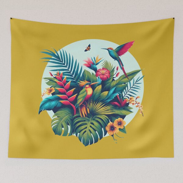 Item preview, Tropical Paradise - Vibrant Jungle Artwork designed and sold by AdelkoDesigns.