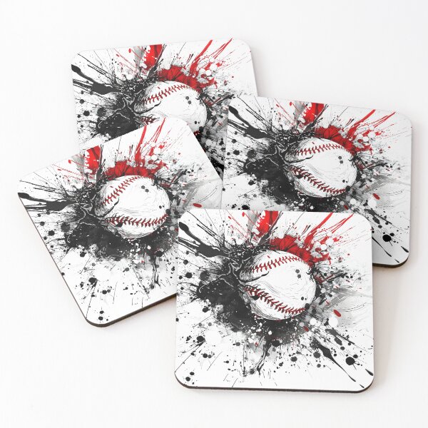 Aperçu de l'œuvre Graphique d'explosion de peinture de baseball créée et vendue par dcrc.