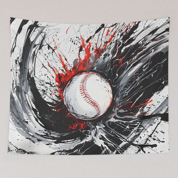 Item preview, baseball paint explosion graphic designed and sold by dcrc.