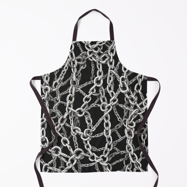 Item preview, Abstract Silver Chains on Black Pattern designed and sold by calibrit.