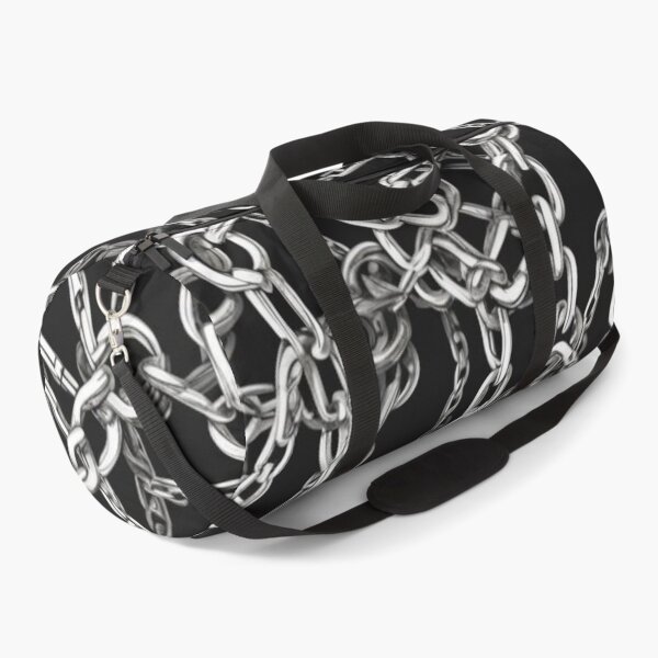 Item preview, Abstract Silver Chains on Black Pattern designed and sold by calibrit.