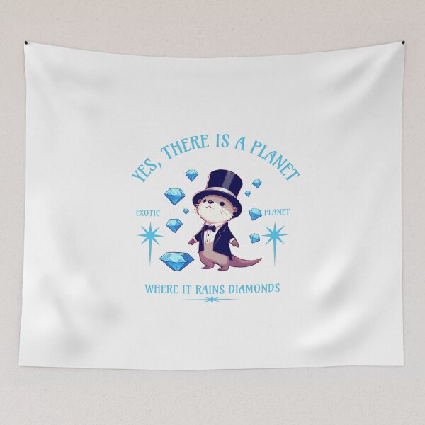 Item preview, Planet That Rains Diamonds Otter designed and sold by LemuellTrends.