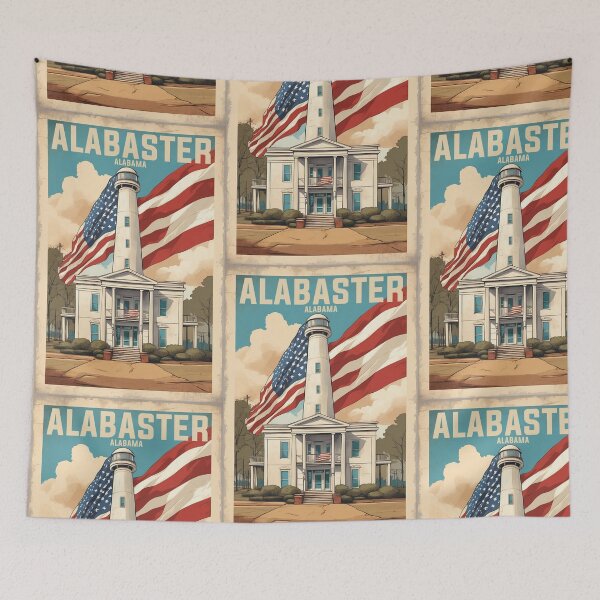 Item preview, Alabaster Alabama USA Vintage Travel Tourism  designed and sold by TravelersGems.
