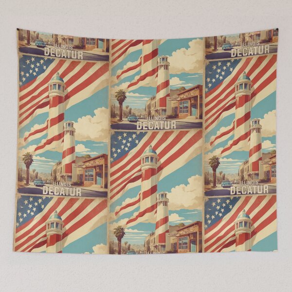 Item preview, Decatur Illinois USA Vintage Travel Tourism  designed and sold by TravelersGems.