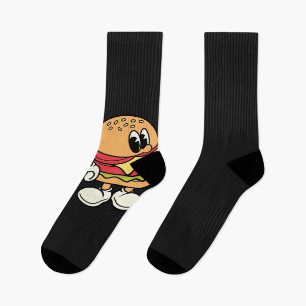Item preview, Cheerful Burger and Fries Cartoon Characters designed and sold by IdeasDream.