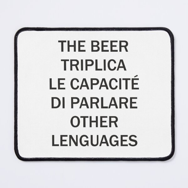 Item preview, Funny Phrases: The beer triples enabled you to speak other languages designed and sold by Tiendaplanista.