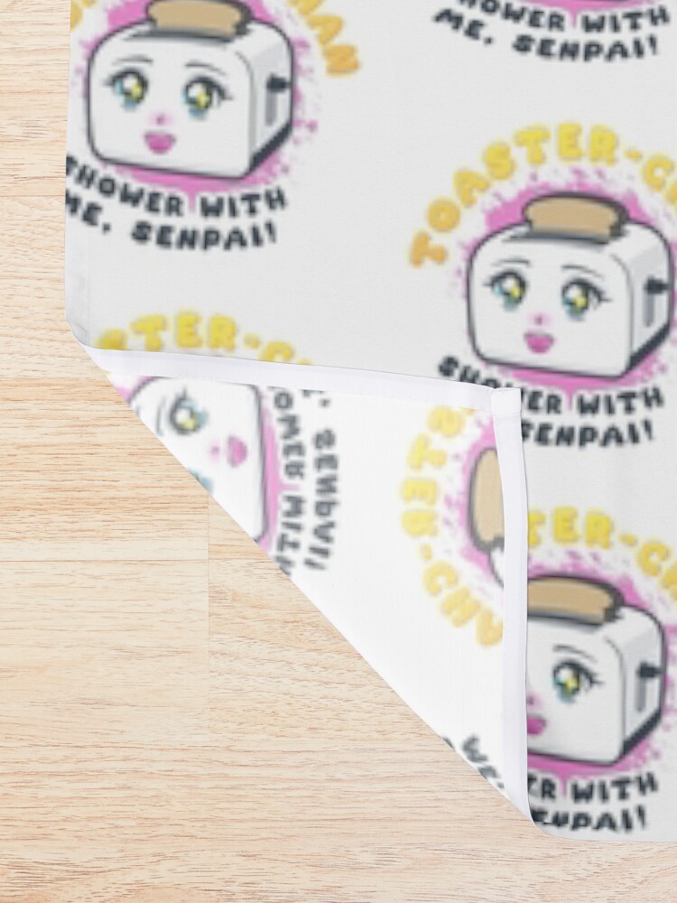 Thumbnail 2 of 5, Shower Curtain, Toaster Chan designed and sold by jarringscience.