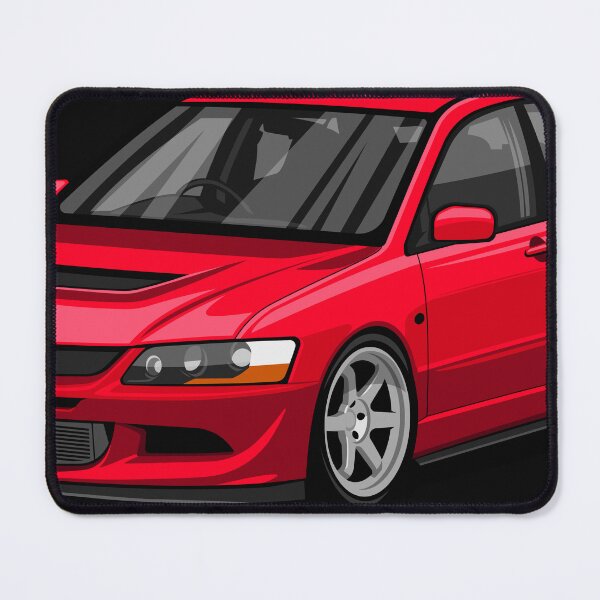 Item preview, red rally car Mitsubishi Evolution vector designed and sold by wisnubayuaji.