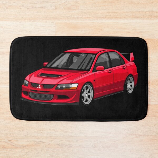 Item preview, red rally car Mitsubishi Evolution vector designed and sold by wisnubayuaji.