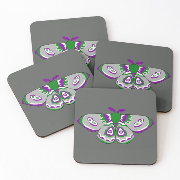Item preview, Grey Aroace Pride Moth  designed and sold by Fave101.