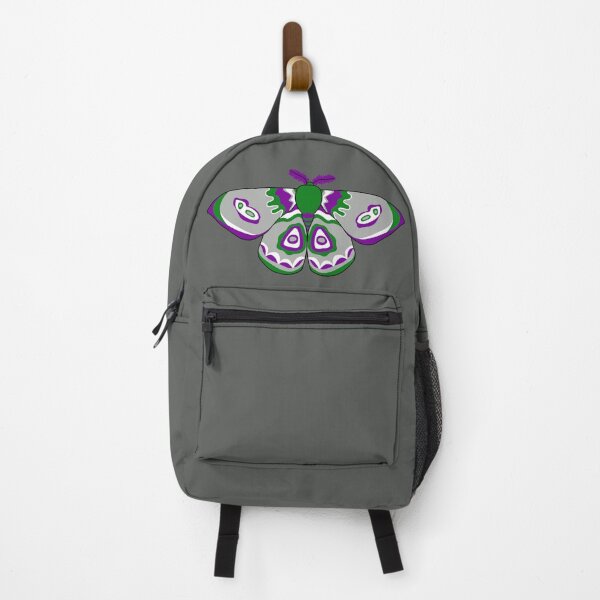 Item preview, Grey Aroace Pride Moth designed and sold by Fave101.