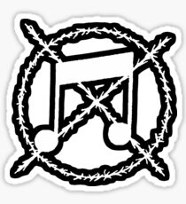 Noise Not Music White Outlined Sticker