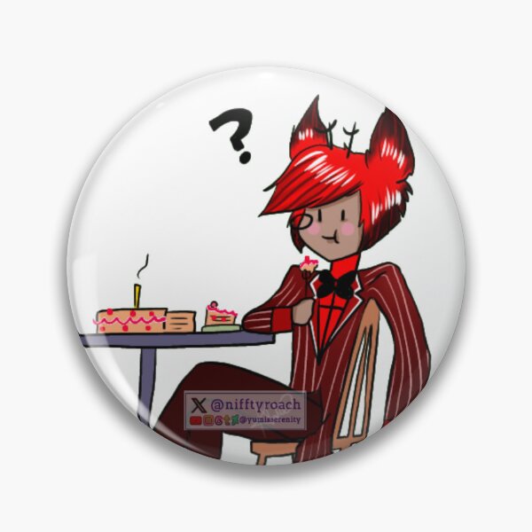 Item preview, Cute Alastor eating cake designed and sold by YumisSerenity.