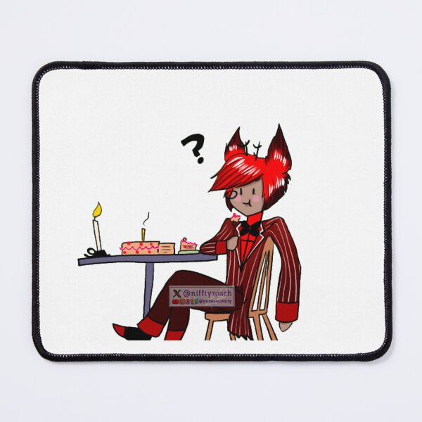 Item preview, Cute Alastor eating cake designed and sold by YumisSerenity.