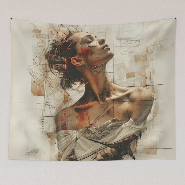 Item preview,  Woman In the Abstract Art designed and sold by Obsidian Ink by Wilshire.